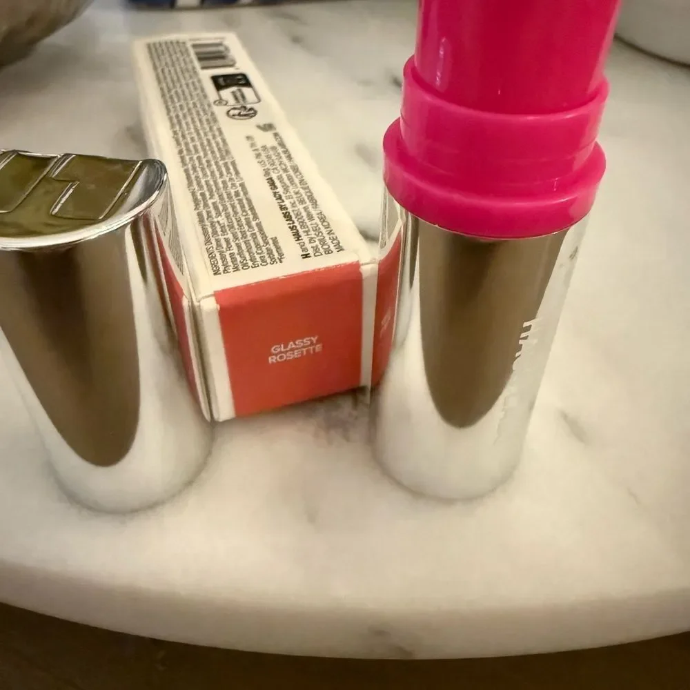 Haus Labs Color Fuse Glassy Blush Balm Stick in glossy rosette